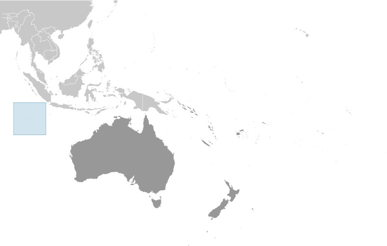Cocos (Keeling) Islands Locator Map