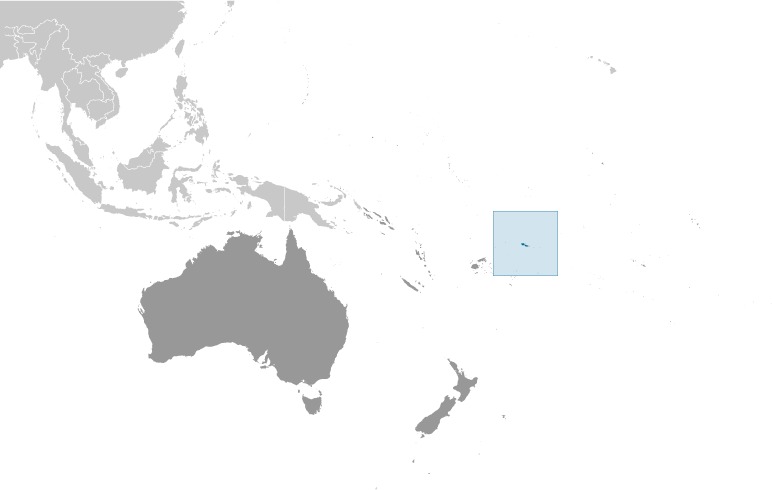 Samoa Locator Map